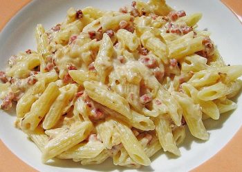 Schinken Nudeln mit Schmand