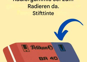 Wozu dient also genau der blaue Teil des Radiergummis?