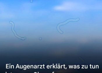 Was sind Mouches volantes? Das sollten Sie tun, wenn Sie sie sehen