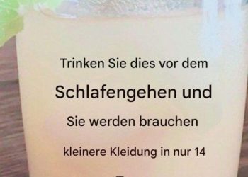 Schlafensgetränk, um das gesamte Bauchfett in nur 1 Woche zu entfernen