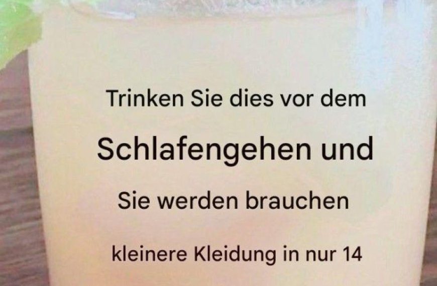 Schlafensgetränk, um das gesamte Bauchfett in nur 1 Woche zu entfernen