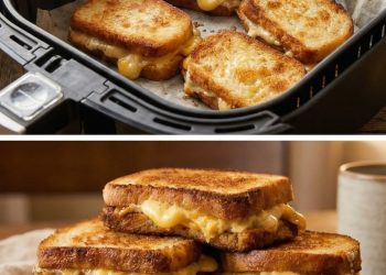 Käsetoast aus der Heißluftfritteuse (3 Zutaten)