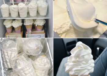 klassisches Vanilleeis: