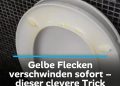 Der Trick, um gelbe Flecken auf dem WC-Sitz zu entfernen
