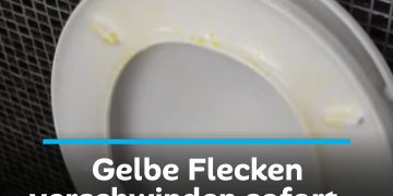 Der Trick, um gelbe Flecken auf dem WC-Sitz zu entfernen