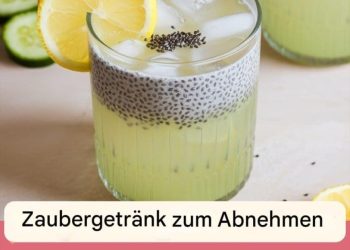 Kühlen Sie sich mit der Gewichtsabnahme-Wirkung dieses Getränks aus Zitrone, Gurke und Chiasamen ab.