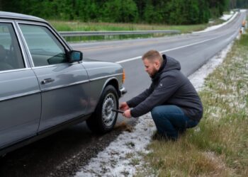 Die helfende Hand auf der Autobahn