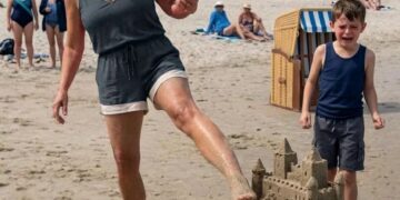Der Kompass im Sand