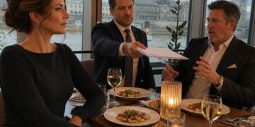 Mein Mann schlug mir mit einem Servierlöffel aufs Handgelenk, weil ich mich weigerte, für seine Geliebte zu kochen – doch als ich den Tisch für drei deckte, ahnte er nicht, dass mein Anwalt der dritte Gast sein würde und noch vor dem ersten Gang seine Ehe, sein Haus und schließlich auch sein Unternehmen auseinanderbrechen würden.