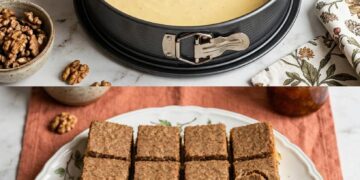 Das Blech kommt raus und alle wollen die erste Nuss-Schnitte