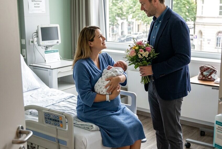 MEIN MANN BESUCHTE JEDEN TAG HEIMLICH DIE GEBURTSSTATION – ICH DACHTE, ER HÄTTE EINE AFFÄRE. DOCH ALS ICH DAS ZIMMER BETRAT UND SAH, WER DAS BABY IM ARM HIELT, BLIEB MIR DER ATEM WEG…