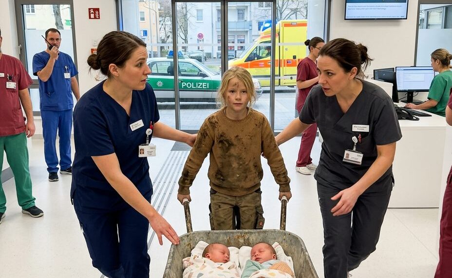 Ein sechsjähriges Mädchen schob seine neugeborenen Zwillingsgeschwister kilometerweit in einer Schubkarre ins Krankenhaus – doch als ihre Mutter erwachte und erfuhr, was geschehen war, brach sie in Tränen aus.