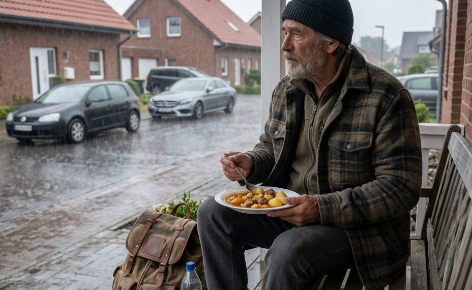 Ich ließ einen obdachlosen alten Mann auf meiner Veranda schlafen – doch was er unter meiner Fußmatte hinterließ, veränderte mein Leben für immer
